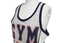 Load image into Gallery viewer, Dolce&amp;Gabbana ドルチェ&amp;ガッバーナ 1970’s Gym on the Beach 切り返し パッチワーク タンクトップ メンズ サイズ M グレー トリコカラー 美品 中古 4b002131