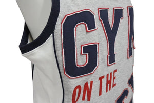 Dolce&Gabbana ドルチェ&ガッバーナ 1970’s Gym on the Beach 切り返し パッチワーク タンクトップ メンズ サイズ M グレー トリコカラー 美品 中古 4b002131