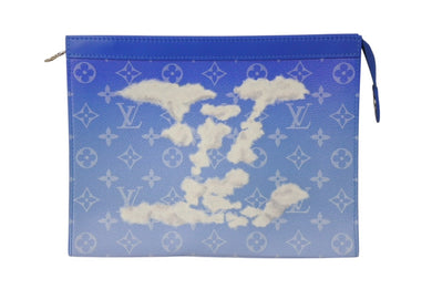 新品同様 LOUIS VUITTON ルイヴィトン ポシェット ヴォワヤージュ クラッチバッグ モノグラム クラウズ キャンバス M45480 中古 4b002171