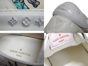 新品同様 LOUIS VUITTON ルイヴィトン ヴァージルフレンズ ローカットスニーカー 1A8Q83 レザー キャンバス ホワイト マルチカラー サイズ9.5 中古 4b002178