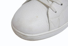 Load image into Gallery viewer, LOUIS VUITTON ルイヴィトン ダミエローカットスニーカー ダミエキャンバス レザー ホワイト オレンジ サイズ9 美品 中古 4b002180