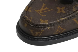 極美品 LOUIS VUITTON ルイヴィトン NIGO モノグラムタッセルローファー 1A7YGN ヴォルテールライン モノグラムキャンバスブラウン 中古 4b002181