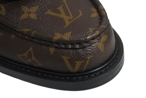 極美品 LOUIS VUITTON ルイヴィトン NIGO モノグラムタッセルローファー 1A7YGN ヴォルテールライン モノグラムキャンバスブラウン 中古 4b002181