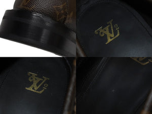 極美品 LOUIS VUITTON ルイヴィトン NIGO モノグラムタッセルローファー 1A7YGN ヴォルテールライン モノグラムキャンバスブラウン 中古 4b002181