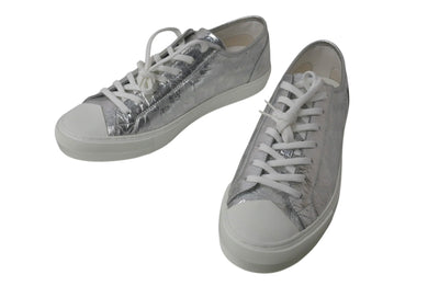 新品未使用 LOUIS VUITTON ルイヴィトン TATTOO ダミエスニーカー LD0231 メタリックシルバー ホワイト サイズ8.5 中古 4b002182