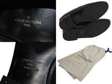 Load image into Gallery viewer, 極美品 LOUIS VUITTON ルイヴィトン ダミエグラフィットローファー 1A4OL4 レザー ブラック グレー サイズ9 中古 4b002184