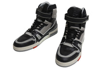 Load image into Gallery viewer, 極美品 LOUIS VUITTON ルイヴィトン LVトレイナー ハイカットスニーカー ヴァージル期 1A54IS ブラック グレー サイズ9 中古 4b002188