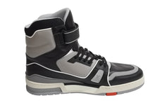 Load image into Gallery viewer, 極美品 LOUIS VUITTON ルイヴィトン LVトレイナー ハイカットスニーカー ヴァージル期 1A54IS ブラック グレー サイズ9 中古 4b002188