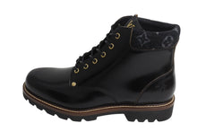 Load image into Gallery viewer, 新品同様 LOUIS VUITTON ルイヴィトン オーベルカンフライン モノグラム レザーブーツ ブラック サイズ9.5 中古 4b002190