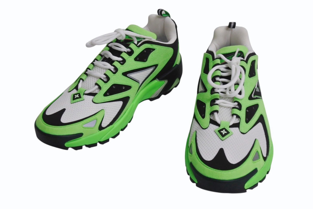 極美品 LOUIS VUITTON ルイヴィトン RunnerTatic ローカットスニーカー MS0291 ヴァージル期 グリーン マルチカラー サイズ8.5 美品 中古 4b002191