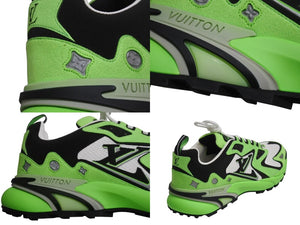 極美品 LOUIS VUITTON ルイヴィトン RunnerTatic ローカットスニーカー MS0291 ヴァージル期 グリーン マルチカラー サイズ8.5 美品 中古 4b002191