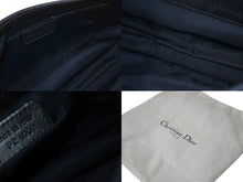 Load image into Gallery viewer, ChristianDior クリスチャンディオール サドルポーチ アクセサリーポーチ トロッター柄 02RU 0074 ネイビー ガリアーノ期 美品 中古 4c071634