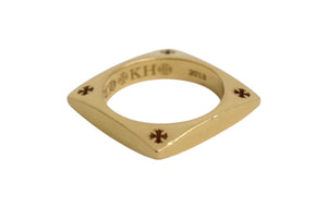 CHROME HEARTS クロムハーツ スクエア サークル リング 重量約8.4g 22Kサイズ 11.5号 22K刻印 ゴールド 美品 中古 4b002211 