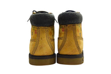 画像をギャラリービューアに読み込む, TIMBERLAND ティンバーランド 6インチブーツ イエローブーツ マルチカラー ロゴ総柄 キッズ サイズ17.5cm 良品 中古 4b000226 