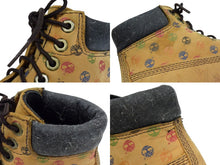 画像をギャラリービューアに読み込む, TIMBERLAND ティンバーランド 6インチブーツ イエローブーツ マルチカラー ロゴ総柄 キッズ サイズ17.5cm 良品 中古 4b000226 