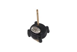 CHANEL シャネル ココマーク ピアス 重量約2.9g 02A刻印 メタル ラインストーン GP ゴールド クリア ブラック 両耳用 美品 中古 4b001050