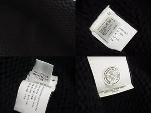CHROME HEARTS クロムハーツ BSフレア レザーパッチビーカシミヤ ニットキャップ ニーフレアボール ブラック サイズOS 美品 中古 4b002358 