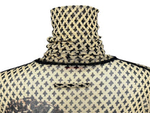 Load image into Gallery viewer, Jean Paul GAULTIER CLASSIQUE ジャンポールゴルチェ クラシック パワーネット ハイネック長袖トップス サイズL 総柄 美品 中古 4b002363