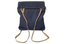 Load image into Gallery viewer, CHRISTIAN DIOR クリスチャンディオール マリスパール バックパック PZ0030 デニムキャンバス レザー 美品 中古 4b002426