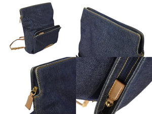 CHRISTIAN DIOR クリスチャンディオール マリスパール バックパック PZ0030 デニムキャンバス レザー 美品 中古 4b002426