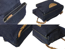 Load image into Gallery viewer, CHRISTIAN DIOR クリスチャンディオール マリスパール バックパック PZ0030 デニムキャンバス レザー 美品 中古 4b002426