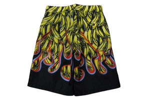 極美品 PRADA プラダ Banana And Flame print Swim Shorts バナナアンドフレイムプリント スイムショーツ UB330 S182 サイズ48 中古 4b002484 