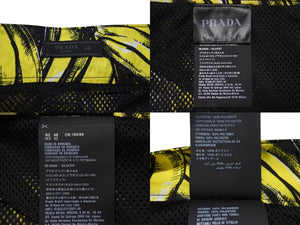 極美品 PRADA プラダ Banana And Flame print Swim Shorts バナナアンドフレイムプリント スイムショーツ UB330 S182 サイズ48 中古 4b002484 