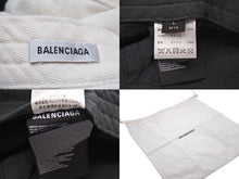 Load image into Gallery viewer, BALENCIAGA バレンシアガ 50/50 Piercing Cap ベルクロキャップ ベースボールキャップ サイズL 656455 ツートーン 美品 中古 4b002489