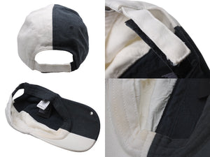 BALENCIAGA バレンシアガ 50/50 Piercing Cap ベルクロキャップ ベースボールキャップ サイズL 656455 ツートーン 美品 中古 4b002489