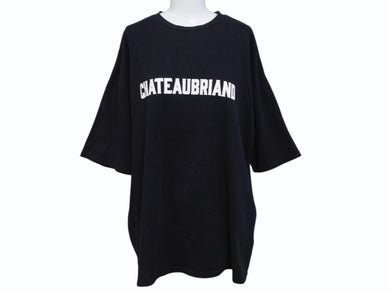 極美品 CHATEAUBRIAND シャトーブリアン WAGYU MAFIA 和牛マフィア ロゴプリント Ｔシャツ コットン ブラック サイズL 中古 4b002505