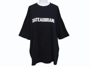 極美品 CHATEAUBRIAND シャトーブリアン WAGYU MAFIA 和牛マフィア ロゴプリント Ｔシャツ コットン ブラック サイズL 中古 4b002505