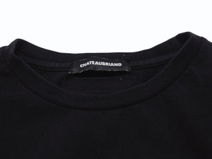 極美品 CHATEAUBRIAND シャトーブリアン WAGYU MAFIA 和牛マフィア ロゴプリント Ｔシャツ コットン ブラック サイズL 中古 4b002505