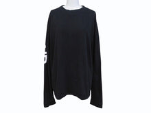 Load image into Gallery viewer, CHATEAUBRIAND シャトーブリアン ロゴプリント ロングスリーブＴシャツ コットン ブラック サイズL 良品 中古 4b002510