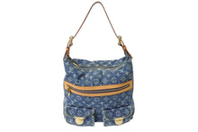 Load image into Gallery viewer, LOUIS VUITTON ルイヴィトン バギーGM ショルダーバッグ M95048 モノグラムデニム ブルー ベージュ 美品 中古 4b002591