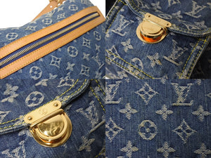 LOUIS VUITTON ルイヴィトン バギーGM ショルダーバッグ M95048 モノグラムデニム ブルー ベージュ 美品 中古 4b002591