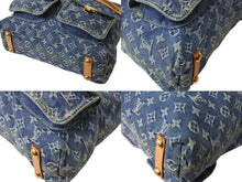 Load image into Gallery viewer, LOUIS VUITTON ルイヴィトン バギーGM ショルダーバッグ M95048 モノグラムデニム ブルー ベージュ 美品 中古 4b002591