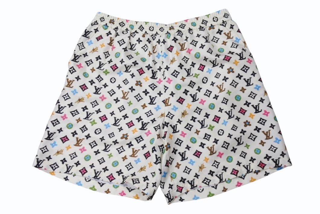 LOUIS VUITTON ルイヴィトン シルクショートパンツ HRP32W サイズ50 モノグラム クラギー 24SS Tyler,The Creator アイボリー 美品 中古 4b002592