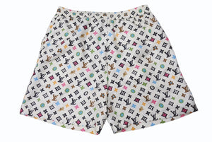 LOUIS VUITTON ルイヴィトン シルクショートパンツ HRP32W サイズ50 モノグラム クラギー 24SS Tyler,The Creator アイボリー 美品 中古 4b002592