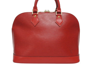 極美品 LOUIS VUITTON ルイヴィトン アルマPM ハンドバッグ M5214E エピ レザー ゴールド金具 カスティリアンレッド 中古 4b002623