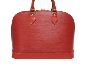 極美品 LOUIS VUITTON ルイヴィトン アルマPM ハンドバッグ M5214E エピ レザー ゴールド金具 カスティリアンレッド 中古 4b002623