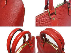 極美品 LOUIS VUITTON ルイヴィトン アルマPM ハンドバッグ M5214E エピ レザー ゴールド金具 カスティリアンレッド 中古 4b002623