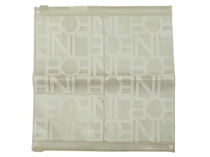 CELINE セリーヌ ビニールポーチ ミニポーチ 袋 ブランドロゴ 総柄 ホワイト クリア PVC 良品 中古 29225