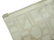 Load image into Gallery viewer, CELINE セリーヌ ビニールポーチ ミニポーチ 袋 ブランドロゴ 総柄 ホワイト クリア PVC 良品 中古 29225