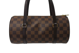 極美品 LOUIS VUITTON ルイヴィトン ハンドバッグ パピヨン30 ダミエキャンバス N51303 ブラウン ゴールド金具 中古 4b002991