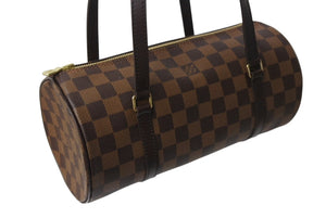 極美品 LOUIS VUITTON ルイヴィトン ハンドバッグ パピヨン30 ダミエキャンバス N51303 ブラウン ゴールド金具 中古 4b002991