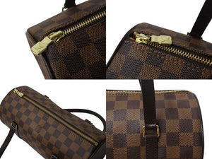極美品 LOUIS VUITTON ルイヴィトン ハンドバッグ パピヨン30 ダミエキャンバス N51303 ブラウン ゴールド金具 中古 4b002991