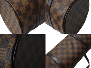 極美品 LOUIS VUITTON ルイヴィトン ハンドバッグ パピヨン30 ダミエキャンバス N51303 ブラウン ゴールド金具 中古 4b002991