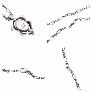 GEORG JENSEN ジョージジェンセン 2015 イヤーペンダント ネックレス ブラック シルバー 925 レディース 美品 中古 30670