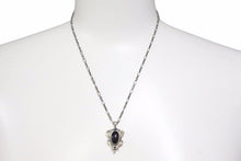 Load image into Gallery viewer, GEORG JENSEN ジョージジェンセン 2015 イヤーペンダント ネックレス ブラック シルバー 925 レディース 美品 中古 30670