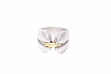 GEORG JENSEN ジョージジェンセン リング 指輪 シルバー 925 ゴールド 16号 メンズ 良品 中古 30675